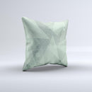 Light Green with Translucent Shapes Ink-Fuzed Decorative Throw Pillow