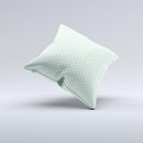 Light Green with White Polkadots Ink-Fuzed Decorative Throw Pillow
