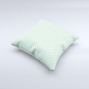 Light Green with White Polkadots Ink-Fuzed Decorative Throw Pillow
