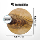 Light Knotted Woodgrain// WaterProof Rubber Foam Backed Anti-Slip Mouse Pad for Home Work Office or Gaming Computer Desk