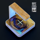 Light Knotted Woodgrain UV Germicidal Sanitizing Sterilizing Wireless Smart Phone Screen Cleaner + Charging Station