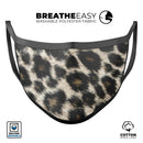 Light Leopard Fur - Made in USA Mouth Cover Unisex Anti-Dust Cotton Blend Reusable & Washable Face Mask with Adjustable Sizing for Adult or Child