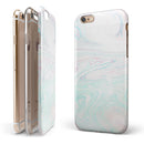Light Mixtured Textured Marble iPhone 6/6s or 6/6s Plus 2-Piece Hybrid INK-Fuzed Case