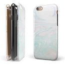 Light Mixtured Textured Marble iPhone 6/6s or 6/6s Plus 2-Piece Hybrid INK-Fuzed Case