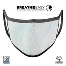 Light Mixtured Textured Marble - Made in USA Mouth Cover Unisex Anti-Dust Cotton Blend Reusable & Washable Face Mask with Adjustable Sizing for Adult or Child