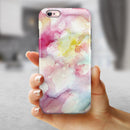 Light Pink 33 Absorbed Watercolor Texture iPhone 6/6s or 6/6s Plus 2-Piece Hybrid INK-Fuzed Case