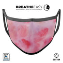 Light Pink 3 Absorbed Watercolor Texture - Made in USA Mouth Cover Unisex Anti-Dust Cotton Blend Reusable & Washable Face Mask with Adjustable Sizing for Adult or Child