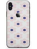 Light Pink Animated Flower Pattern - iPhone X Skin-Kit