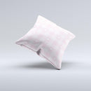 Light Pink Heart Plaid ink-Fuzed Decorative Throw Pillow