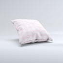 Light Pink Heart Plaid ink-Fuzed Decorative Throw Pillow