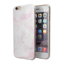 Light Pink Textured Marble iPhone 6/6s or 6/6s Plus 2-Piece Hybrid INK-Fuzed Case