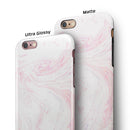 Light Pink Textured Marble iPhone 6/6s or 6/6s Plus 2-Piece Hybrid INK-Fuzed Case