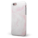 Light Pink Textured Marble iPhone 6/6s or 6/6s Plus 2-Piece Hybrid INK-Fuzed Case