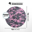 Light Pink and Gray Digital Camouflage// WaterProof Rubber Foam Backed Anti-Slip Mouse Pad for Home Work Office or Gaming Computer Desk