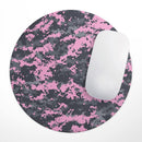 Light Pink and Gray Digital Camouflage// WaterProof Rubber Foam Backed Anti-Slip Mouse Pad for Home Work Office or Gaming Computer Desk