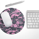 Light Pink and Gray Digital Camouflage// WaterProof Rubber Foam Backed Anti-Slip Mouse Pad for Home Work Office or Gaming Computer Desk