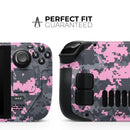 Light Pink and Gray Digital Camouflage // Vinyl Skin Wrap for Steam Deck OLED & Steam Deck (LCD) — Soft Matte or Ultra Gloss