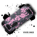 Light Pink and Gray Digital Camouflage // Vinyl Skin Wrap for Steam Deck OLED & Steam Deck (LCD) — Soft Matte or Ultra Gloss