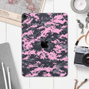 Light Pink and Gray Digital Camouflage - Full Body Skin Decal for the Apple iPad Pro 12.9", 11", 10.5", 9.7", Air or Mini (All Models Available)