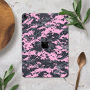 Light Pink and Gray Digital Camouflage - Full Body Skin Decal for the Apple iPad Pro 12.9", 11", 10.5", 9.7", Air or Mini (All Models Available)