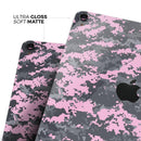 Light Pink and Gray Digital Camouflage - Full Body Skin Decal for the Apple iPad Pro 12.9", 11", 10.5", 9.7", Air or Mini (All Models Available)