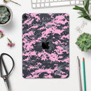 Light Pink and Gray Digital Camouflage - Full Body Skin Decal for the Apple iPad Pro 12.9", 11", 10.5", 9.7", Air or Mini (All Models Available)