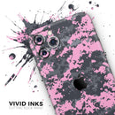 Light Pink and Gray Digital Camouflage - Vinyl Skin Wrap for iPhone 17 Pro Max, 17 Pro, 17 Air, 17, 16 & All Models — Soft Matte or Ultra Gloss