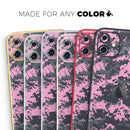 Light Pink and Gray Digital Camouflage - Vinyl Skin Wrap for iPhone 17 Pro Max, 17 Pro, 17 Air, 17, 16 & All Models — Soft Matte or Ultra Gloss
