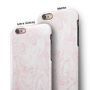 Light Pink v3 Textured Marble iPhone 6/6s or 6/6s Plus 2-Piece Hybrid INK-Fuzed Case