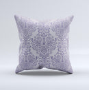 Light Purple Damask Floral Pattern ink-Fuzed Decorative Throw Pillow