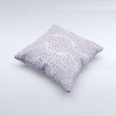 Light Purple Damask Floral Pattern ink-Fuzed Decorative Throw Pillow