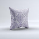 Light Purple Damask Floral Pattern ink-Fuzed Decorative Throw Pillow