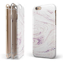 Light Purple Textured Marble iPhone 6/6s or 6/6s Plus 2-Piece Hybrid INK-Fuzed Case