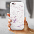 Light Purple Textured Marble iPhone 6/6s or 6/6s Plus 2-Piece Hybrid INK-Fuzed Case