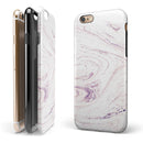 Light Purple Textured Marble iPhone 6/6s or 6/6s Plus 2-Piece Hybrid INK-Fuzed Case
