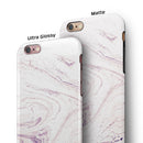 Light Purple Textured Marble iPhone 6/6s or 6/6s Plus 2-Piece Hybrid INK-Fuzed Case