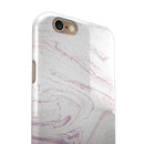 Light Purple Textured Marble iPhone 6/6s or 6/6s Plus 2-Piece Hybrid INK-Fuzed Case