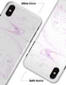 Light Purple Textured Marble v2 - iPhone X Clipit Case