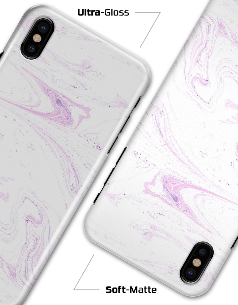 Light Purple Textured Marble v2 - iPhone X Clipit Case