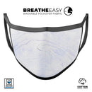 Light Purple Textured Marble v3 - Made in USA Mouth Cover Unisex Anti-Dust Cotton Blend Reusable & Washable Face Mask with Adjustable Sizing for Adult or Child