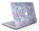 Light Purple and Blue Watercolor Peacock Feathers - MacBook Air Skin Kit