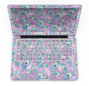 Light Purple and Blue Watercolor Peacock Feathers - MacBook Pro with Retina Display Full-Coverage Skin Kit