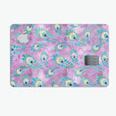 Light Purple and Blue Watercolor Peacock Feathers - Premium Protective Decal Skin-Kit for the Apple Credit Card