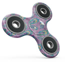 Light Purple and Blue Watercolor Peacock Feathers Full-Body Fidget Spinner Skin-Kit