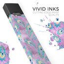 Light Purple and Blue Watercolor Peacock Feathers - Premium Decal Protective Skin-Wrap Sticker compatible with the Juul Labs vaping device