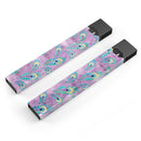 Light Purple and Blue Watercolor Peacock Feathers - Premium Decal Protective Skin-Wrap Sticker compatible with the Juul Labs vaping device