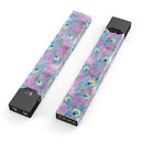 Light Purple and Blue Watercolor Peacock Feathers - Premium Decal Protective Skin-Wrap Sticker compatible with the Juul Labs vaping device