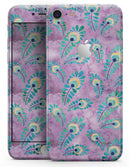Light Purple and Blue Watercolor Peacock Feathers - Skin-kit for the iPhone 8 or 8 Plus
