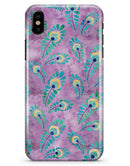 Light Purple and Blue Watercolor Peacock Feathers - iPhone X Clipit Case