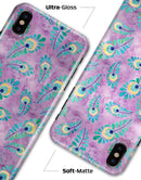 Light Purple and Blue Watercolor Peacock Feathers - iPhone X Clipit Case